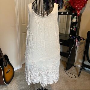 Altar'd State White Lace Hem Dress